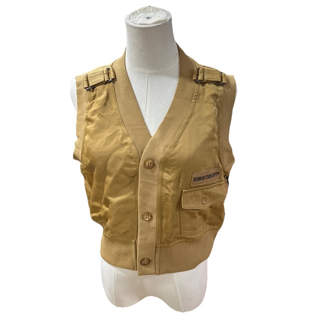 Honor The Gift Women's Shop Vest Medium WHTG230160 Brown Outerwear